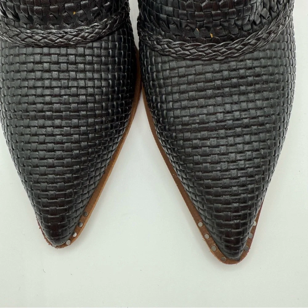 Sam Edelman Lilliana Black Woven Pointed Toe Mules Heels Size 8 Elegant - Picture 14 of 16